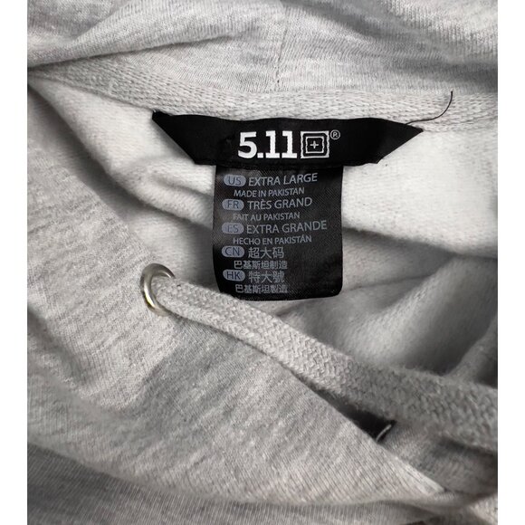 5.11 Men’s Grey Hoodie XL Classic Logo NWOT Pullover Drawstring Always Be Ready - Picture 4 of 5